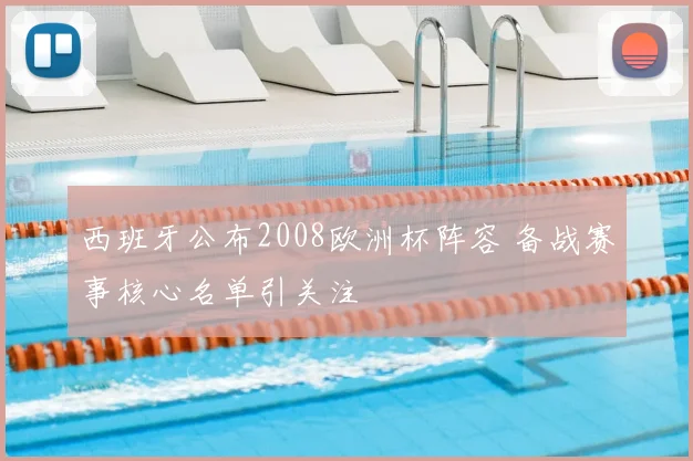 西班牙公布2008欧洲杯阵容 备战赛事核心名单引关注